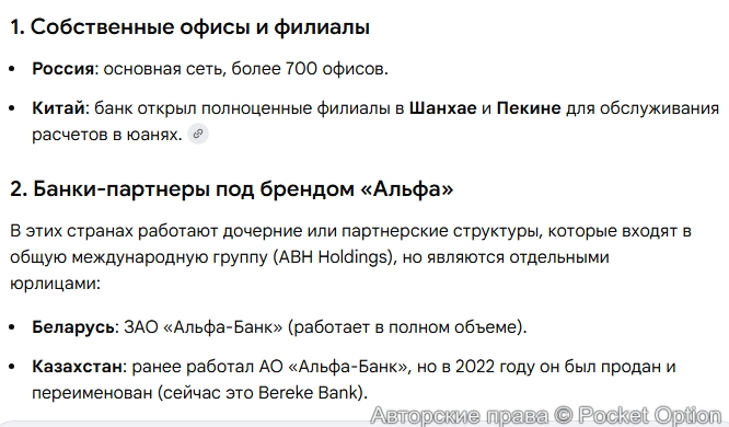 Офисы банка