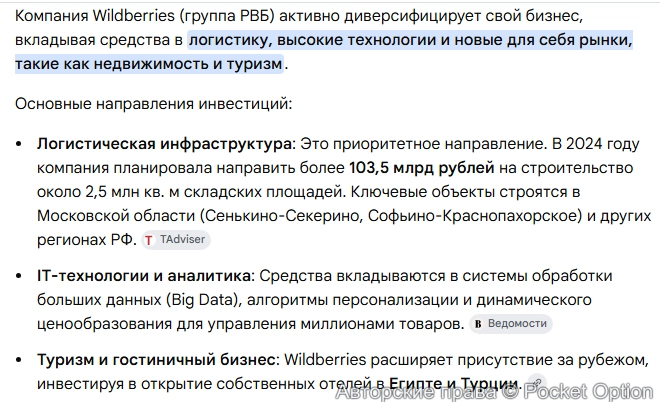 Инвестиции ВБ