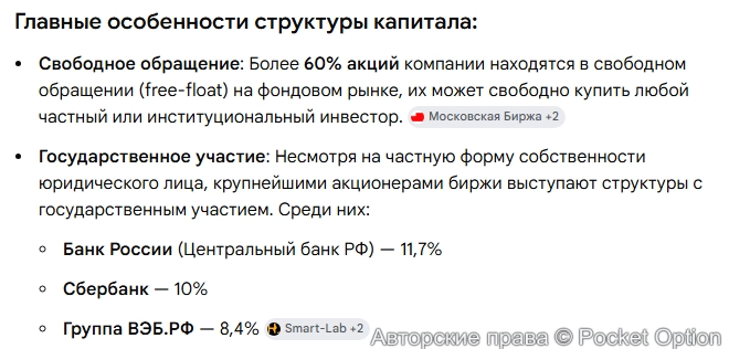 структура Мосбиржи